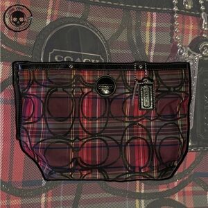 Vintage Pink & Plaid Coach Purse